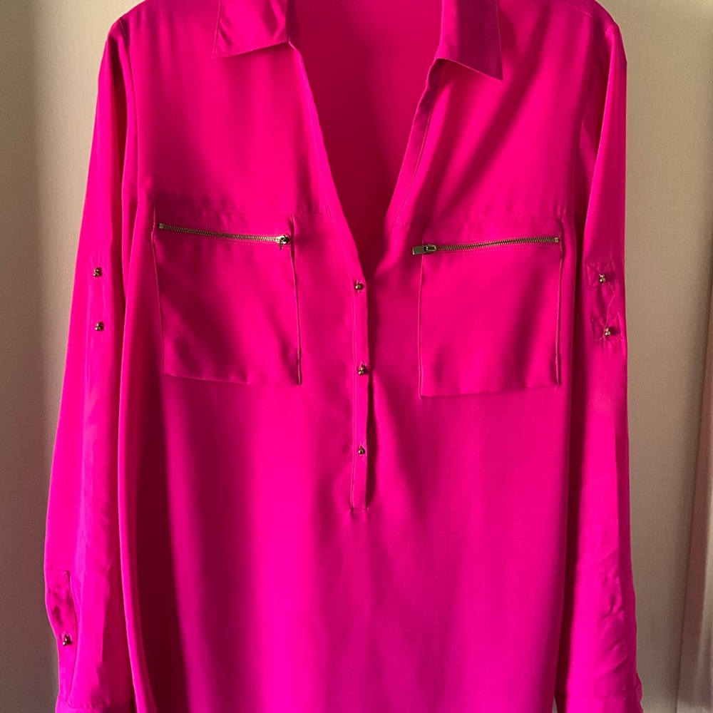 EXPRESS blouse, size medium, hot pink.